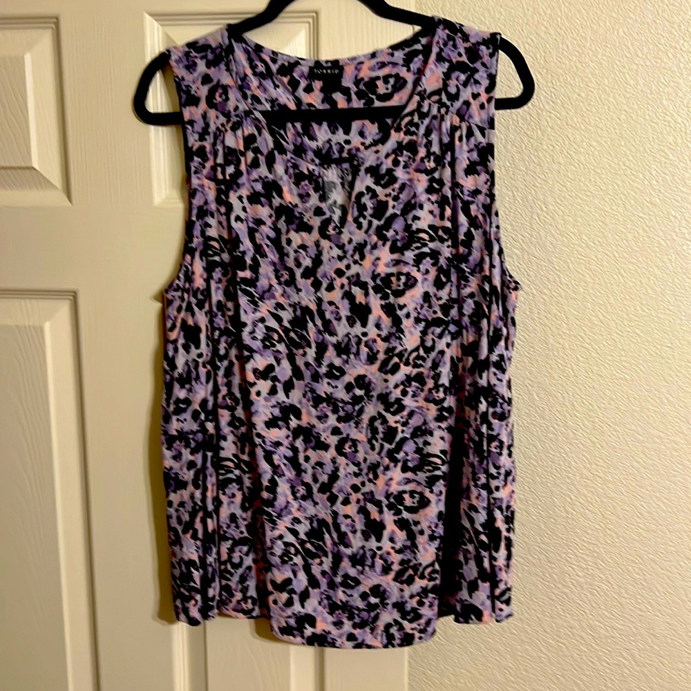 Torrid Purple and Black Leopard Print Tank Top